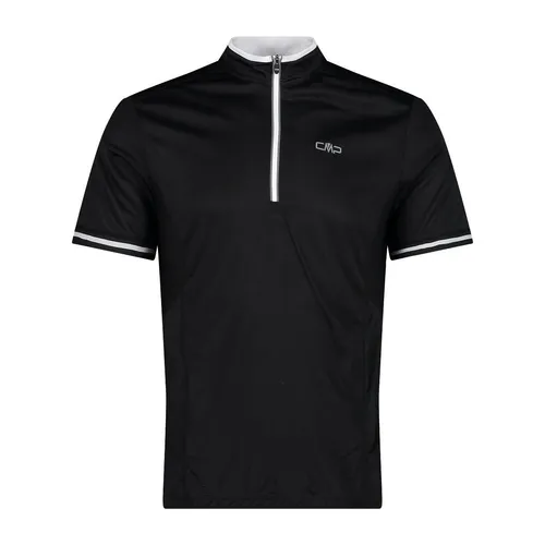 CMP Herren Radtrikot Größe L - Schwarz - Radtrikot mit Half-Zip, geruchsneutralisierend und ideal für lange Radtouren. Perfekt für Radfahrer, die Komfort und Stil schätzen.