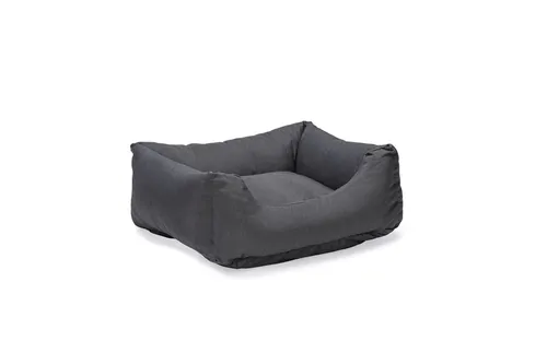 Karlie Charly Hundebett Dunkelgrau 60x60x20 cm - Hundebett aus 70% recycelten Materialien, mit waschbarem Bezug und rutschfester Unterseite – ideal für umweltbewusste Hundebesitzer.