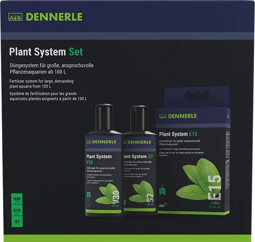 Dennerle Düngesystem Plant System Set - Aquarien Zubehör: Optimales Düngesystem für gesunde Wasserpflanzen ab 100 Litern - mit hochkonzentrierten Nährstoffen für maximale Farbvielfalt und Langlebigkeit.