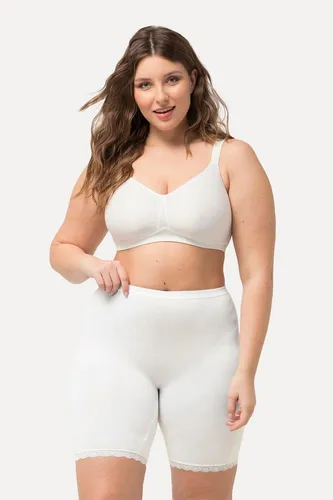 Ulla Popken Radlerhose Radler Spitzensaum Bambusqualität in weiß von Ulla Popken
