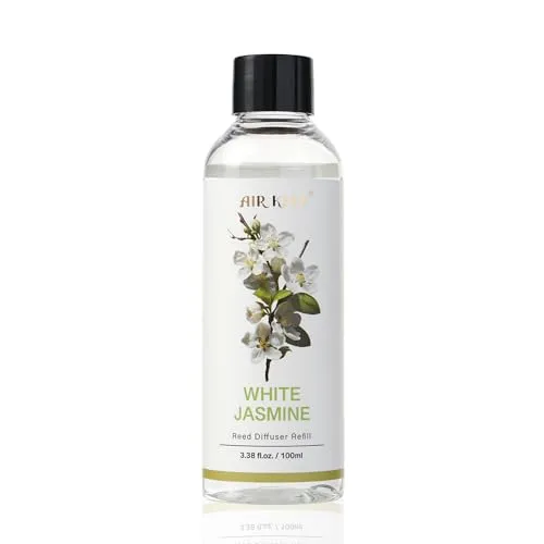 Airkeep Raumduft Nachfüller White Jasmine, Nachfüller für Lufterfrischer, raumduft nachfüllflasche für Schlafzimmer, Bad Büro Home Décor