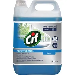 Cif Glasreiniger Professional 5L - Streifenfreier Glanz - Reinigungsmittel für Fenster und Spiegel, mit Alkohol für schnelle Trocknung und mühelose Schmutzentfernung. Ideal für den Haushalt.
