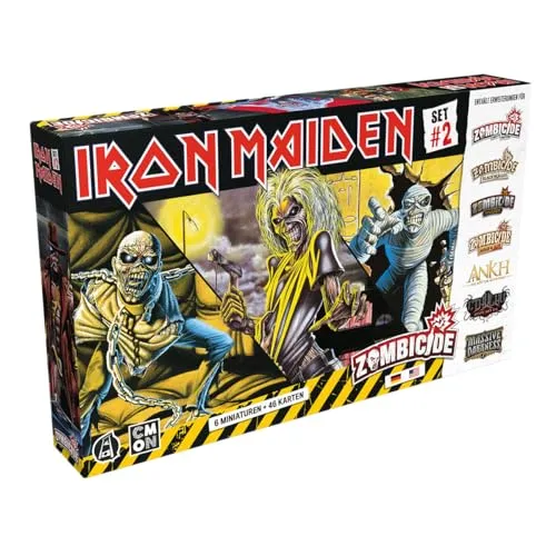 CMON Iron Maiden Character Pack 2 - Miniaturen-Erweiterung für epische Abenteuer - Gesellschaftsspiel mit einzigartigen Eddie-Charakteren für spannende Partien in Zombicide und mehr. Ideal für 1-6 Spieler ab 14 Jahren, Spielzeit 60 Minuten.