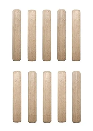 Holzdübel Riffeldübel Holzverbinder 16x80mm 10 Stück (0026) von B2Q