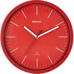 Maul Wanduhr Mauljump Funkuhr in rot von Maul