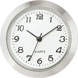 SELVA Mini-Einsteckwerk, Metallgehäuse, weißes Zifferblatt, einfache Montage