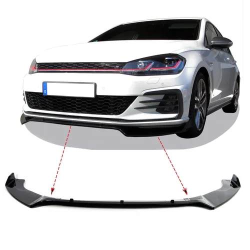 Front Spoiler Lippe Frontlippe Frontansatz Schwarz für VW Golf 7 GTI ABE
