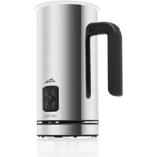 eta Milchaufschäumer Latteo 618990000, 500 W - Milchaufschäumer aus Edelstahl mit 300 ml Fassungsvermögen, ideal für perfekten Milchschaum und einfache Bedienung durch Drucktasten. Antihaftbeschichtung verhindert angebrannte Milch.