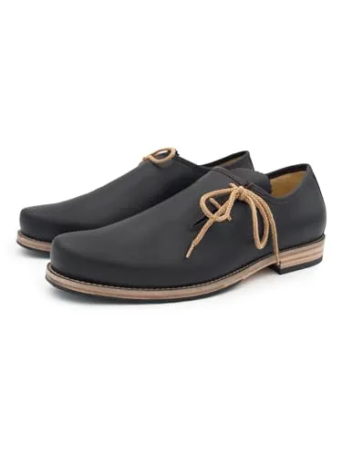 dirndl + bua Trachtenschuh Paniolo für Herren, Flache Haferlschuhe für Männer (braun, EU Schuhgrößensystem, Erwachsene, Herren, Numerisch, M, 41)