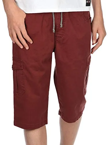 BEZLIT Kinder Jungen Bermuda Cargo Jeans Capri Shorts Kurze 3/4 Hose 30065 Bordeaux 116