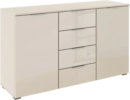 OTTO home Kombikommode AGORDO mit Glasfront, 120 cm in beige von OTTO home