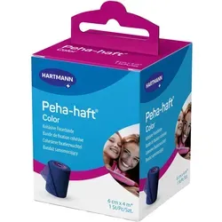 PEHA-HAFT Color Fixierbinde latexfrei 6cm x4m blau 1 St