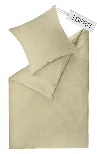 Esprit Bettwäsche HARP Renforcé 200x200 cm – Beige in beige von Esprit