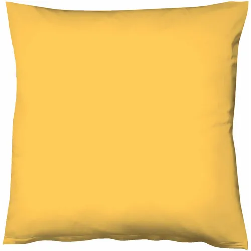 Fleuresse Mako-Satin-Kissenbezug uni colours Farbe sonne 2349 Größe 50x50 cm