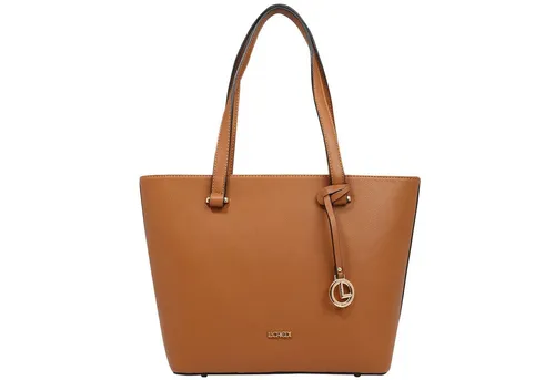 L.CREDI FLIPPA Handbag - Cognac - Einkaufstaschen mit perfekter Organizer-Einteilung und praktischem Zipperfach für Wertsachen. Der genarbte Look und matte Schimmer-Optik machen diese Tasche zum stilvollen Alltagsbegleiter.