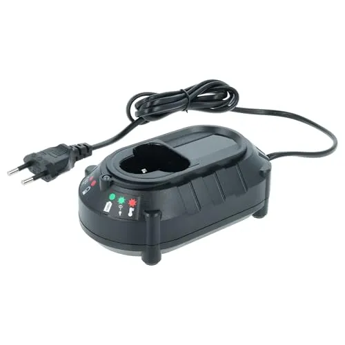 vhbw Ladegerät kompatibel mit Makita ML100W, ML100 LED, ML101, MR051, MU01, ML101W, MR051W, MU01Z Werkzeug Li-Ion-Akkus - Typ 2, 10,8V