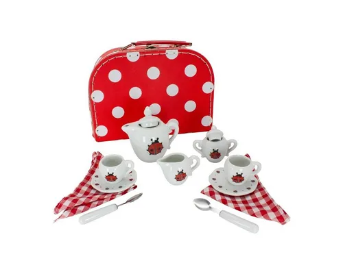 GICO Spielzeug-Arztkoffer Kinder Teeservice Marienkäfer – 14-teiliges Spielset 36362