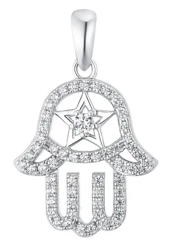 Amor Hamsa Hand Motivanhänger 925 Sterling Silber von Amor