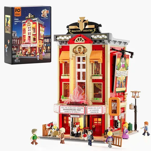 FUNWHOLE Balkontheater F9056 – 2445 Teile - Erlebe mit dem FUNWHOLE Balkontheater kreative Spielmöglichkeiten! Inklusive 20 Beleuchtungspositionen für eindrucksvolle Lichteffekte und detailreiche Puppen, die das Spiel lebendig machen. Perfekt für Baukastenliebhaber!