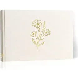 Glodenmemo Fotoalbum zum Einkleben mit 60 Seiten - Hochwertiges Fotoalbum mit 60 weißen Seiten, ideal zum Selbstgestalten. Perfekt für bis zu 180 Bilder und ideal für Hochzeiten, Reisen und Jubiläen. Schützen Sie Ihre Erinnerungen stilvoll!