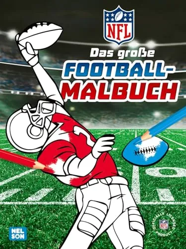 NFL: Das große Football-Malbuch: Offiziell lizenziertes Produkt | Kindermalbuch ab 3 Jahren für alle Fans von American Football und der National Football League