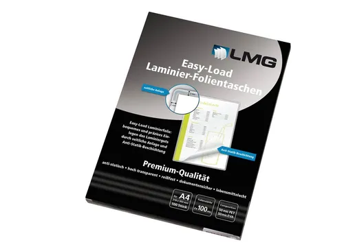 LMG Easy Load Laminierfolien glänzend für A4 100 micron 100