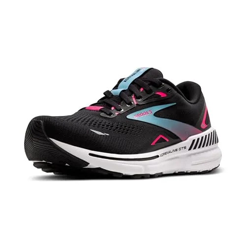 Brooks Damen Adrenaline GTS 23 GTX schwarz 38.0 - Laufschuhe mit GuideRails® für optimale Unterstützung und verbesserte Dämpfung dank DNA LOFT v2. Atmungsaktives Obermaterial aus recycelten Materialien für Komfort und Nachhaltigkeit.