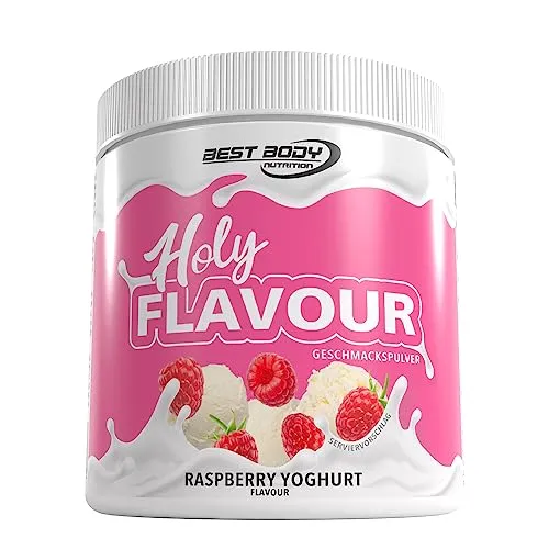 Best Body Nutrition - Holy Flavour - Geschmackspulver - Raspberry Yoghurt - 90 g Dose - Aromapulver zur Verfeinerung von Speisen und Getränken mit Himbeergeschmack