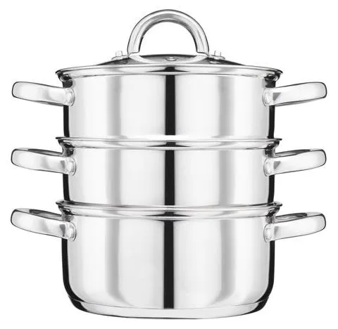 Cooks Professional Dampfgarer aus Edelstahl mit 3 Ebenen