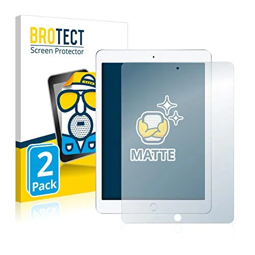 BROTECT Entspiegelungs-Schutzfolie für Apple iPad Air/Air 2 / Pro (9.7) (2 Stück) Matte Displayschutz-Folie, Anti-Reflex, Anti-Fingerprint