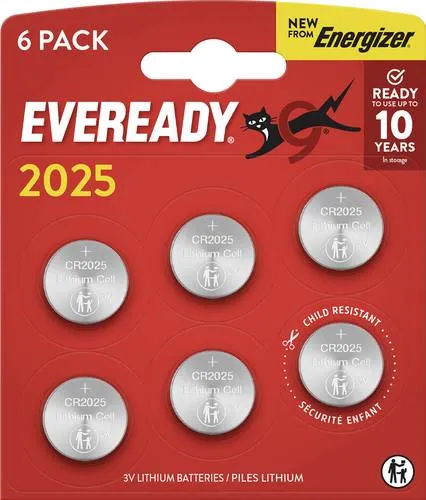 Eveready Knopfzelle CR2025 3V 6 St. E304439400