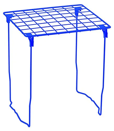 Lockermate Stac-A-Shelf Spindregal, stapelbarer Organizer, extra hoch, passend für Schulspinde in Standardgröße, blau