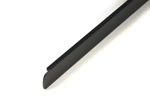 Endleiste Winkelleiste Seiteleiste Arbeitsplatte Schwarz ohne Löcher 38mm rechts