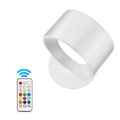 LED Wandleuchte mit Akku, 360° drehbar, magnetische Befestigung, RGB & Weißlicht