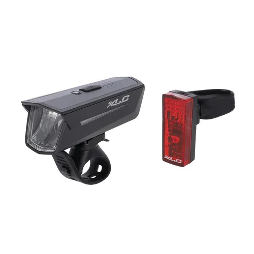 XLC Lichtset 'Proxima Pro Plus' CL-S25+ - Fahrradbeleuchtung mit StVZO-Zulassung, sorgt für maximale Sicherheit im Straßenverkehr dank hellen LED-Lichtern.
