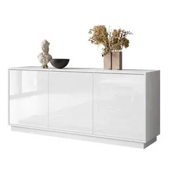 Lookway Sideboard in Weiß Hochglanz, 154x66x40 cm
