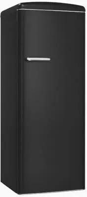 Exquisit Retro-Kühlschrank RKS325-V-H-161E - Kühlschrank ohne Gefrierfach mit 229 Litern Nutzinhalt, ideal für Familien, und modernem mattschwarzem Design. Energieeffizienzklasse E und leise mit nur 39 dB(A) für angenehme Nutzung.