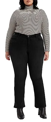 Levi's® Plus Bootcut-Jeans 315 Shaping schwarz 22 (54) - Stylische Bootcut-Jeans in Schwarz, die durch ihre shaping Eigenschaften eine tolle Figur zaubert. Ideal für den casual Look und bequem durch elastisches Material.