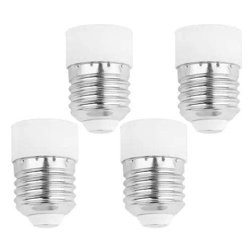 Akynite Adapter E27 auf E14 für Leuchtmittel LED, AC 230V, E27 bis E14 Sockel Konverter, 4er-Set
