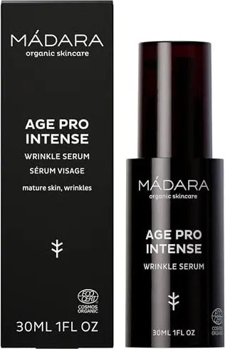 MADARA AGE PRO Intense Anti-Falten Serum - Biozertifiziertes Gesichtsserum für reife Haut, das Falten sichtbar mildert und für ein strahlendes, straffes Hautbild sorgt. Ideal für ein frisches und jugendliches Aussehen.