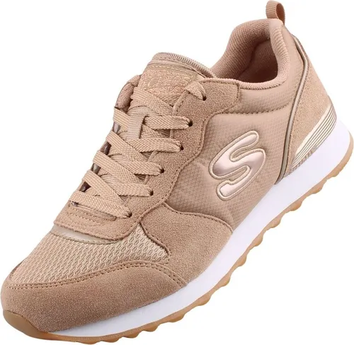 Skechers OG 85 Gold'n Gurl Sportschuhe Beige/Braun EU 36 - Halbschuhe im Retro-Stil mit weichem Wildleder und innovativer Air-Cooled Memory Foam®-Einlegesohle für optimalen Komfort und Dämpfung beim Tragen.
