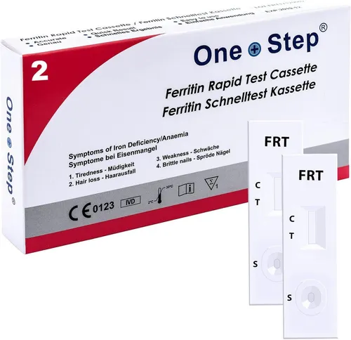 One+Step Nährstoffmangeltest Eisenmangel Schnelltest - Komplettes Selbsttest Set zur Früherkennung, 2-tlg.