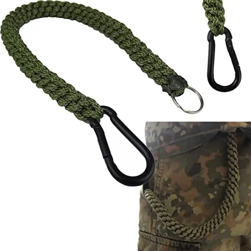 Produktbild BWuM Bundeswehr Schlüsselband geflochten mit Karabiner