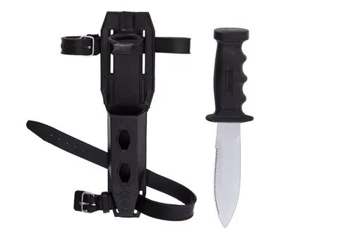 Cressi Supertotem Stahl Messer - Zubehör für Unterwasserfischen, extrem robustes Material für höchste Sicherheit und Langlebigkeit beim Tauchen.