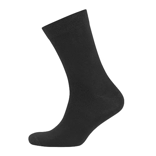 Nur Der 3er Pack Ohne Gummi Socken mit Komfortbund ohne Einschneiden aus weicher Baumwolle Herren, schwarz, 43-46