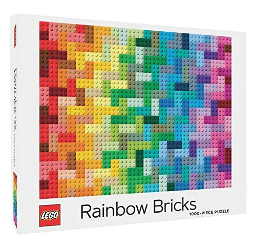 Lego Rainbow Bricks Puzzle: 1000-piece - Buntes Regenbogen-Puzzle, herausfordernd und ideal für kreative Familienaktivitäten