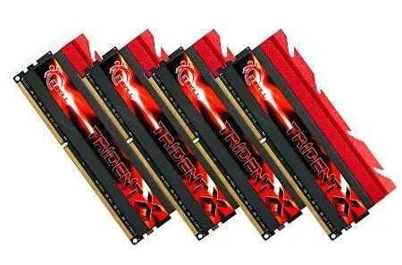 DIMM 32 GB DDR3-2400 Quad-Kit, TridentX - Arbeitsspeicher mit 32 GB (4x 8 GB) und INTEL XMP für optimale Leistung, ideal für Gaming und leistungsstarke Anwendungen.