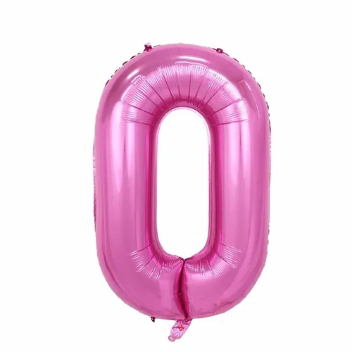 XL Folienballon 80 cm Zahl 0-9 Pink Rosa Party Nummer groß Geburtstag Luftballon