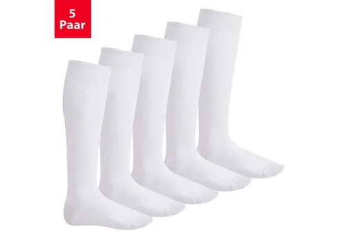 Footstar Langsocken EVERYDAY! 5 PAAR Damen & Herren Kniestrümpfe Lange Socken kniehoch