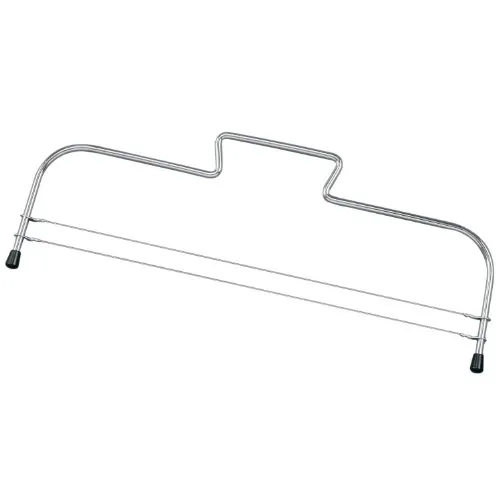 Westmark Tortenbodenteiler/Tortenschneider mit 2 gezahnten Schneiddrähten, Rostfreier Edelstahl, Länge: 32 cm, Simplex-Duo, Silber, 71602270